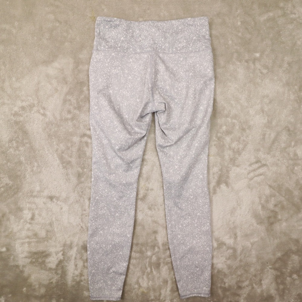 Athleta Women's Gray White Floral Mid Rise Primrose Chaturanga Leggings Small - Picture 5 of 10